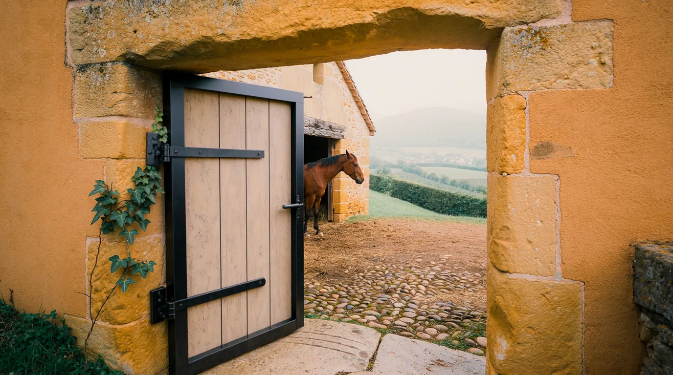 Entrée, Ferme de la Bruyère, centre équestre à Messimy