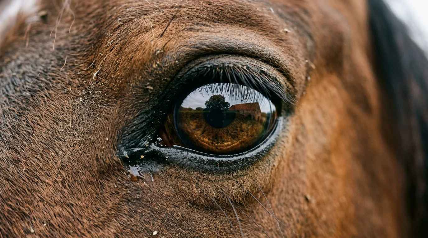 Un regard de cheval, Ferme de la Bruyère, Messimy